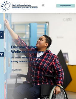 Screenshot of the Work Wellness Institute's home page